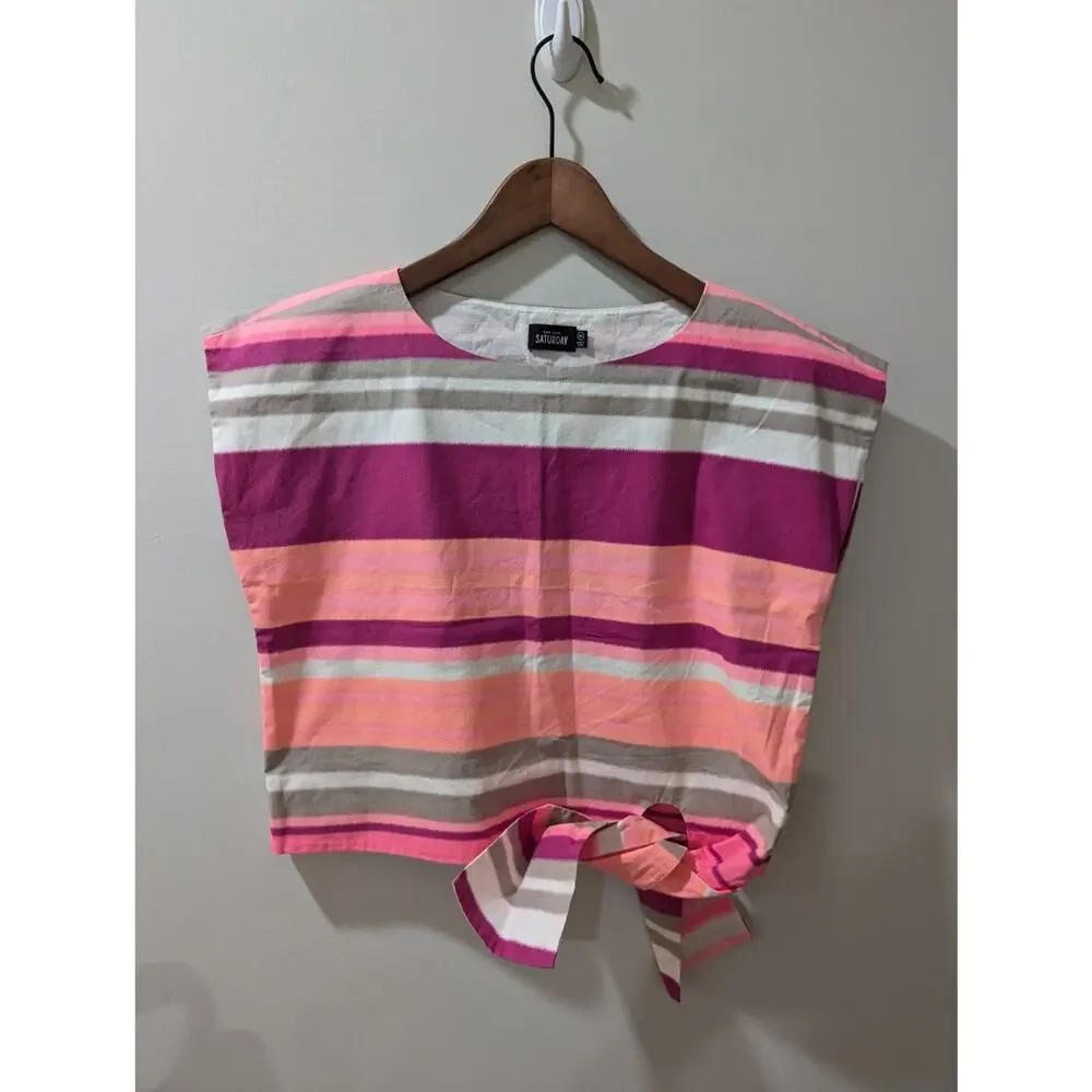 Kate Spade Saturday Front Tie Sleeveless Top
